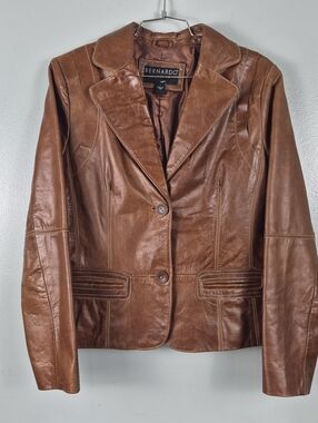 Bernardo Brown Genuine Leather Jacket – Women’s Size Small – Excellent Condition
